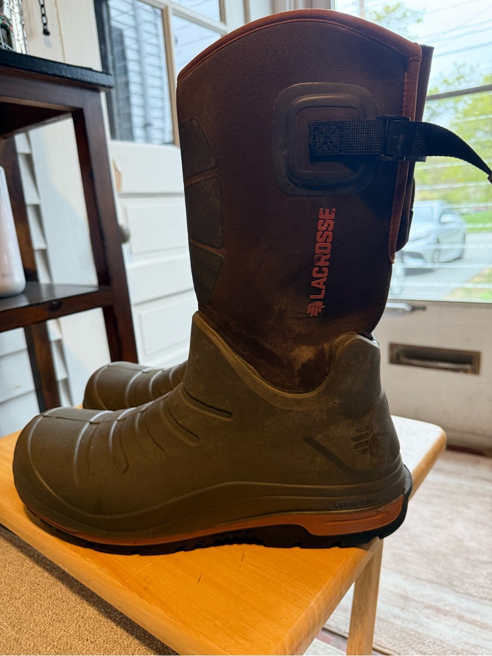 LaCrosse Men's Olive Green and Brown Waterproof Barn Boot